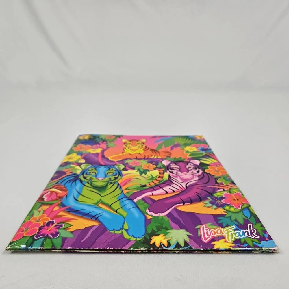 Vintage Lisa Frank Aloha Tigers 3 Ring Binder Folder Stuart Hall 90s